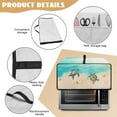 thumbnail image 6 of Renewold Countertop Appliance Cover for Toaster Oven Linen-Like Polyester Convection Oven Air Fryer Small Appliance Protector Kitchen Accessories, 20.5 x 16.5 x 10 Inches, Beach Sea Turtle, 6 of 7