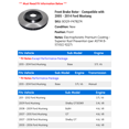 thumbnail image 2 of Front Brake Rotor - Compatible with 2005 - 2014 Ford Mustang 2006 2007 2008 2009 2010 2011 2012 2013, 2 of 2