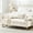 Cream White, variant on BaseBeauty 66" Storage Bench for Bedroom, End of Bed Bench with Gold Legs, Black Bench for Bedroom with Arms, Teddy
