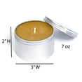thumbnail image 3 of Beeswax Jar Candle 100% Pure USA Bees Wax in Tin Container Blue Cedar Sage Aromatherapy Scented, 3 of 6