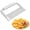 Silvery, variant on Giunmcul Stainless Steel Crinkle Chip Cutter with Wooden Handle Classic Wavy Knife Easy Slice Lift Scrape 18.5x11 cm Potato Cutter 1 Piece