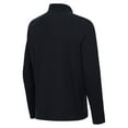 thumbnail image 3 of Men's Antigua Heather Black Pittsburgh Pirates Sync Tri-Blend Quarter-Zip Pullover, 3 of 3