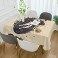 thumbnail image 2 of Yayeee Tablecloths 60" x 60" Rectangle Wrinkle Resistant Party Table Cover, Beige Record, 2 of 8