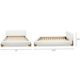 thumbnail image 6 of Queen Size Platform Bed with Plush Boucle Headboard, Modern Upholstered Frame and Wood Legs, No Box Spring Needed, 6 of 10