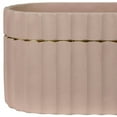 thumbnail image 2 of Benzara Vase with Oval Shape and Cement Body, Pink and Gold, 2 of 4