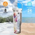 thumbnail image 4 of Hummingbird Gifts 30 Oz Tumbler with Top Handle and Flip Straw, Colorful Bird Stainless Steel Insulated Water Bottle Cup, Pets Lover Birthday Gifts for Women Men, 4 of 6