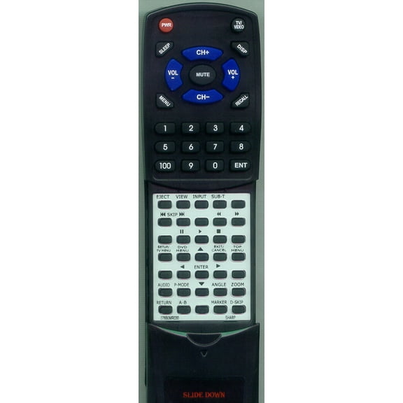 Replacement Remote for Sharp 076B0MR030, 9JD076B0MR030, GA480WJSB, LC32DV22U, LC19AD22U, LC26DV27UT, LC26DV22UW, LC19DV22U, LC22DV24U, LC26DV22U, LC2