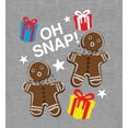 thumbnail image 2 of Christmas Oh Snap Adult Heather Gray Crew Neck Short Sleeve Tee-Medium, 2 of 4
