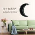 thumbnail image 4 of Wooden Moon Shaped Storage Shelf Wall Mounted Hanging Rack Living Room Kitchen Home Decor, Small Moon, 4 of 7