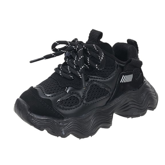 Grblisyd Sneakers for Girls Boys Chunky Trainers Athletic Sports Shoes Non-Slip Soft Fashion Outdoor Kids Walking Running Lace-Up