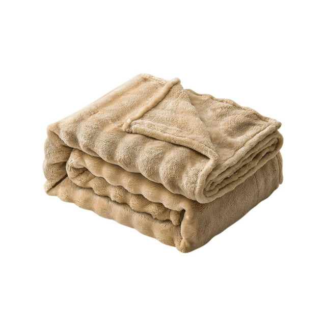 Solid Colour Flannel Rabbits Hair Blanket Nap Cover Blanket Heavy Sofa Blanket Velvet Blanket