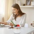 thumbnail image 6 of Prolriy Breakfast Cup Clearance Portable Reusable Parfait Cups with Lids Yogurt Cup with Topping Cereal Or Oatmeal Container Leak Proof Breakfast on the Cups 20OZ for Meal Pre Protion Control Orange, 6 of 9