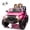 Pink, variant on Xuanlur 24V Ride on Toys for Big Kids w/Width Seat, Ride on Truck w/ Remote Control, Kids Electric Car for Kids, Rear Suspension, Portable Pull Rod, Light, Trunk Storage, Bluetooth, 2.5-4 MPH, Pink