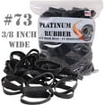 thumbnail image 3 of Black #73 Large Premium Outdoor Rubberbands .375 inch Wide, Made in USA, High Heat UV Resistant Platinum Rubber Crepe Band Approx. 240 per LB, 60 per 1/4lb (3" Long x 3/8" W) (0.25, Pounds) …, 3 of 7
