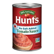 Hunt's No Salt Added Tomato Sauce, 15 oz Can