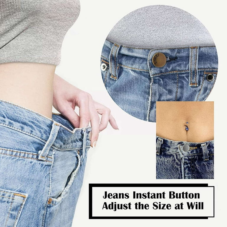 8pcs Jean Button No Sew Instant Button 17mm Detachable Reusable Jean  Replacement Buttons for Jeans,Jackets, Hats, Suits, Pants, Bags 