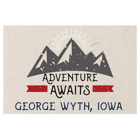 

George Wyth Iowa Souvenir 2x3 Inch Fridge Magnet Adventure Awaits Design