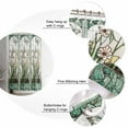 thumbnail image 3 of Retro Window Flowering Shower Curtain, 60" x 72", Green Theme Floral Butterflies Art Waterproof Bathroom Curtain Washable Shower Curtain Set with 12 Hooks, 3 of 6