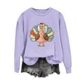 thumbnail image 2 of Thankful Sweatshirt for Womens Funny Turkey Graphic Sweatshirts for Thanksgiving Day Oversized Crewneck Pullover Tops Grateful And Blessed Drop Shoulder Long Sleeve Shirts Fashion Casual Outfits, 2 of 6