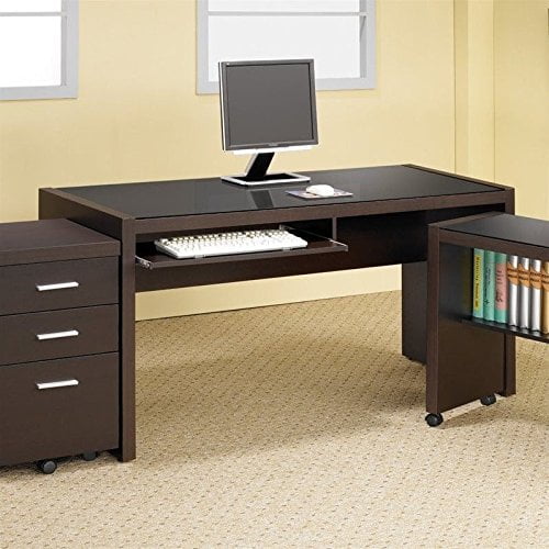 Coaster Company Skylar Contemporary Computer Desk With Keyboard Skylar Contemporary Computer Desk