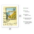thumbnail image 2 of Swami’s Beach - Encinitas California - Postage Stamp - Vintage Travel Poster by Wade Koniakowsky - Fine Art Matte Paper Print (Unframed) 24x32in, 2 of 4