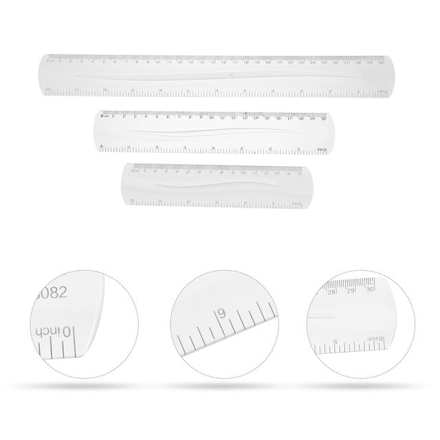 OUNONA 3Ud Flexibles Cambiantes De Color Para Medir Material PVC Duradero Y Flexible