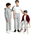 thumbnail image 3 of School Uniform for Teens Boys Baggy Joggers Pants Preppy Workout Athletic Casual Plus Size Lightweight Fall Sweatpants 3-13Y, Gray, 140, 3 of 4