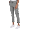 thumbnail image 3 of LilyLLL Womens Drawstring Elastic Waist Pockets Cargo Pants Skinny Leggings Trousers, 3 of 5