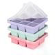 thumbnail image 1 of Ice Cube Tray With Lid, 3 Packs 18 Cubes, Silicone Large Ice Cube Molds, Flexible Stackable And Eas T, 1 of 5