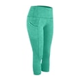 thumbnail image 2 of Bixock Girls Leggings High Waist Yoga Pants with Pockets Kids Soild Color Soft Casual Capri Pant Workout Activewear Girls Clothings Size 8-9Years, 2 of 6