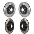 thumbnail image 1 of DS-One Front Rear Coated Drilled Slotted Disc Brake Rotors Kit for Car Honda CR-V KD-100392, 1 of 11