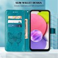 thumbnail image 6 of Mantto Samsung Galaxy A03 Core Case, Magnetic Folio Butterfly Embossed Wallet Case, Premium Leather Wrist Strap Credit Card Holder Slots Kickstand Shockproof Cover For Samsung Galaxy A03 Core,
Blue, 6 of 6