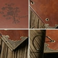 thumbnail image 4 of Photo Album DIY Scrapbook, 10x10 inch 50 Pages Double Sided, Vintage Leather Cover Three-Ring Binder Family Picture Booth, 4 of 6