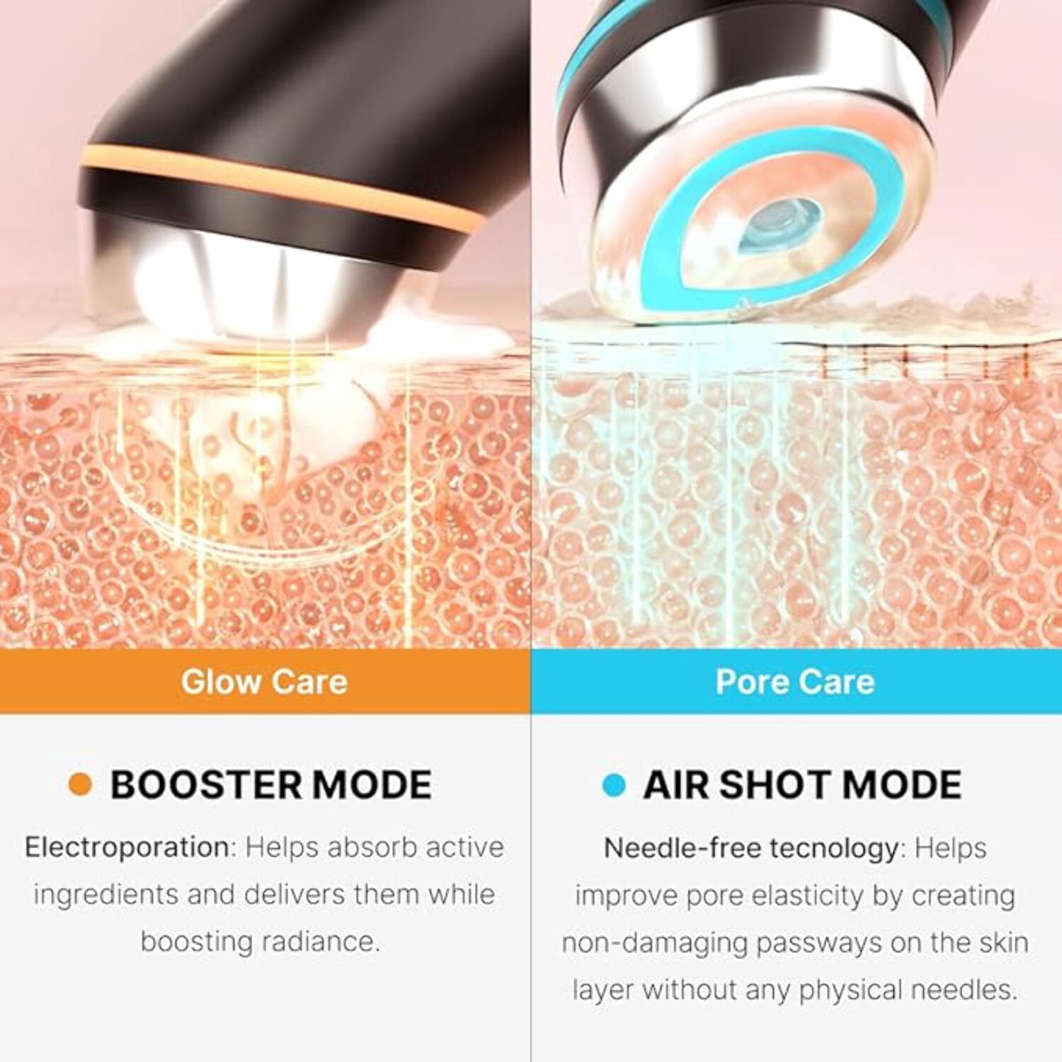 medicube Booster Pro | 6-in-1 Real Glass Glow Beauty Massager | for Clear, Radiant, Firmer-Looking Skin | Korean Skin Care | Pink