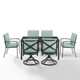thumbnail image 5 of Crosley Furniture Kaplan 7 Piece Metal Outdoor Dining Set in Mist Green, 5 of 20