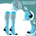 thumbnail image 3 of Calcetines de compresión deportivos - Calcetines de pantorrilla Calcetines elásticos - Calcetines de presión sobre la rodilla para maratón de ciclismo, 3 of 5