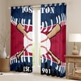 thumbnail image 2 of Homewish Baseball Game Gaming Blackout Curtains Set of 2 (52x84 Each),Red Blue Window Curtains,Ball Sport Theme Curtains and Drapes For Teens Kids,Breathable Home Decor, 2 of 6