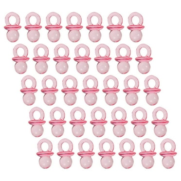 Acrylic Pacifiers Small for Baby Shower Mini Infant Boy Girl Pink 150 Pcs