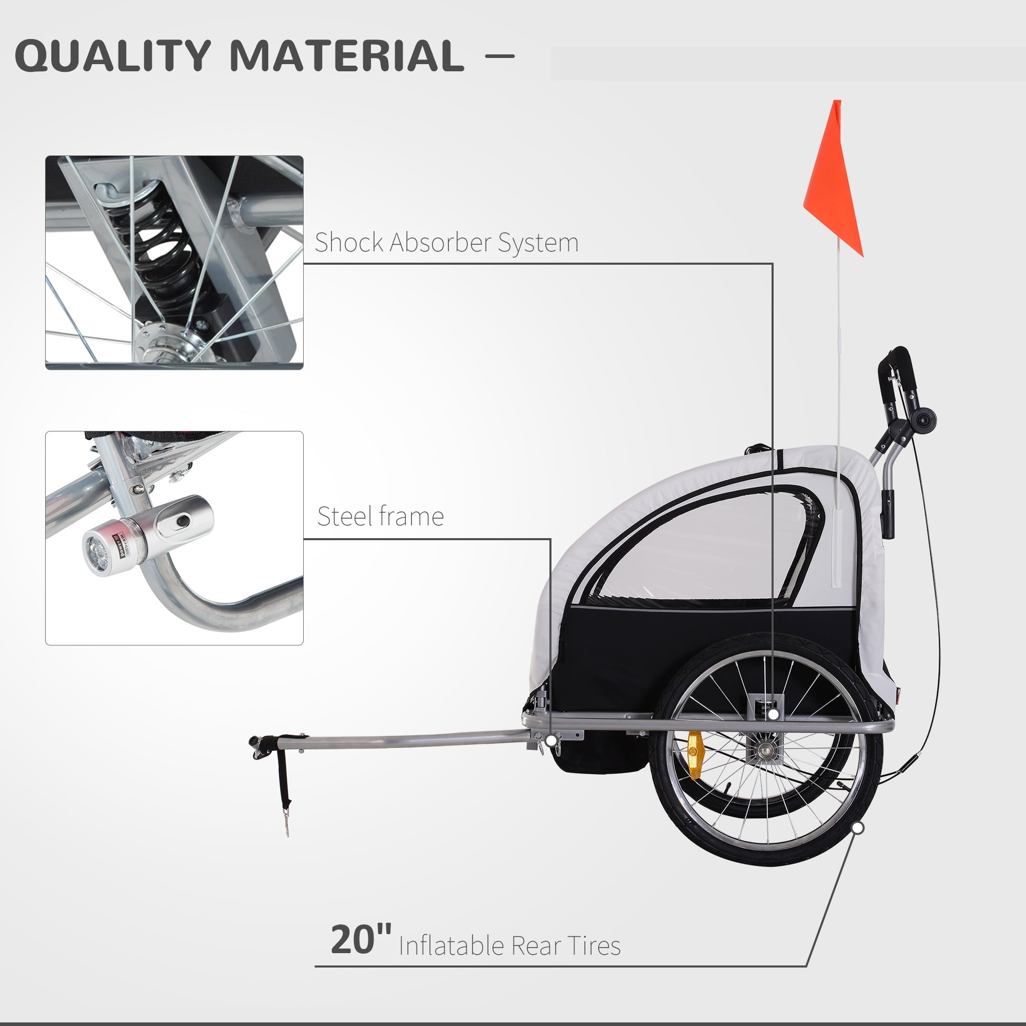 Aosom 3-in-1 bike trailer