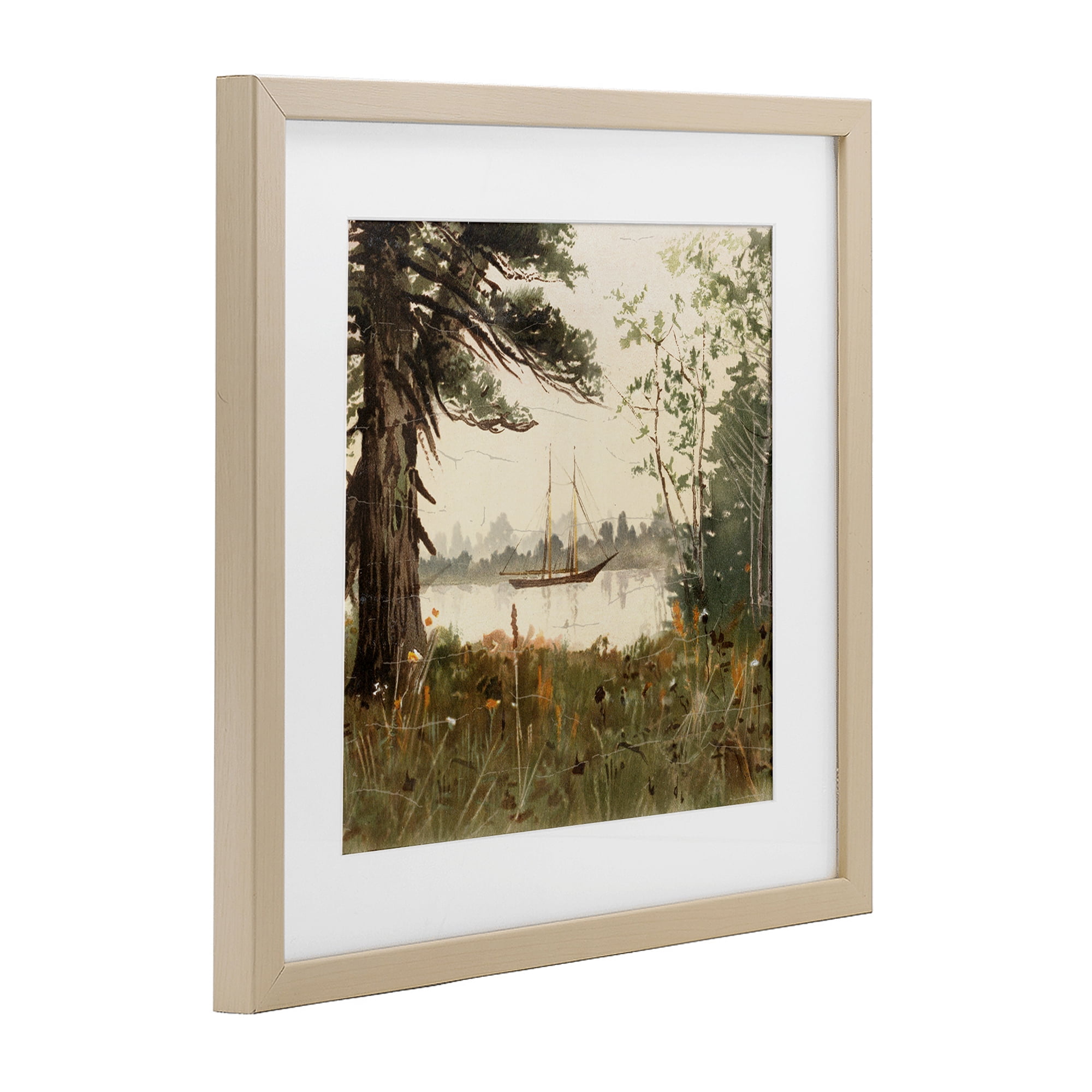 Stupell Industries Boating View Through Trees Birch Framed Print Under Glass, design by Lula Bijoux & co.