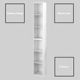 Slim Storage Tower with Six Shelves for Hallways, Closets and Bathrooms