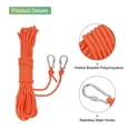 thumbnail image 3 of Unique Bargains Hollow Braided Polypropylene Anchor Rope with Hook, 1/4 Inch 50ft Nylon Floating Line, Orange, 3 of 5
