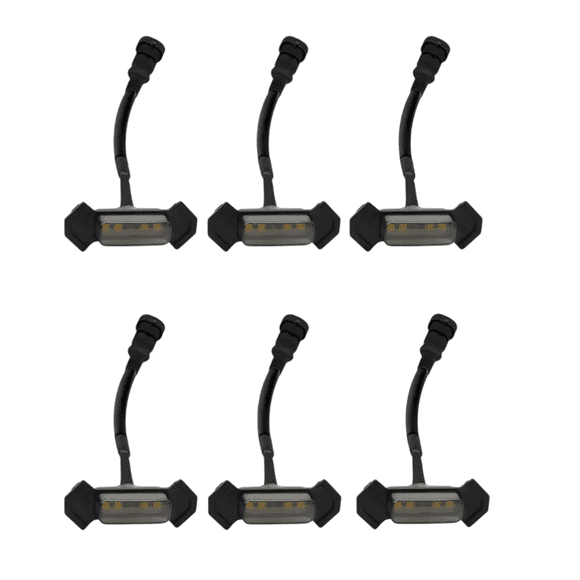 Kits 6 Luces De Parrilla Led Bloosom Ámbar Para Coche,luz De Rejilla Negro