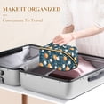 thumbnail image 3 of FORMRS Makeup Bag Travel Cosmetic Organizer for Women Fold Flat Zipper Pouch with Handle, Oranges Pattern, 3 of 8