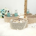 thumbnail image 4 of FENGGUIQU 3Pcs Elegant Brown Woven Basket for Home Storage and Decorative Fake Flower Display, 4 of 7