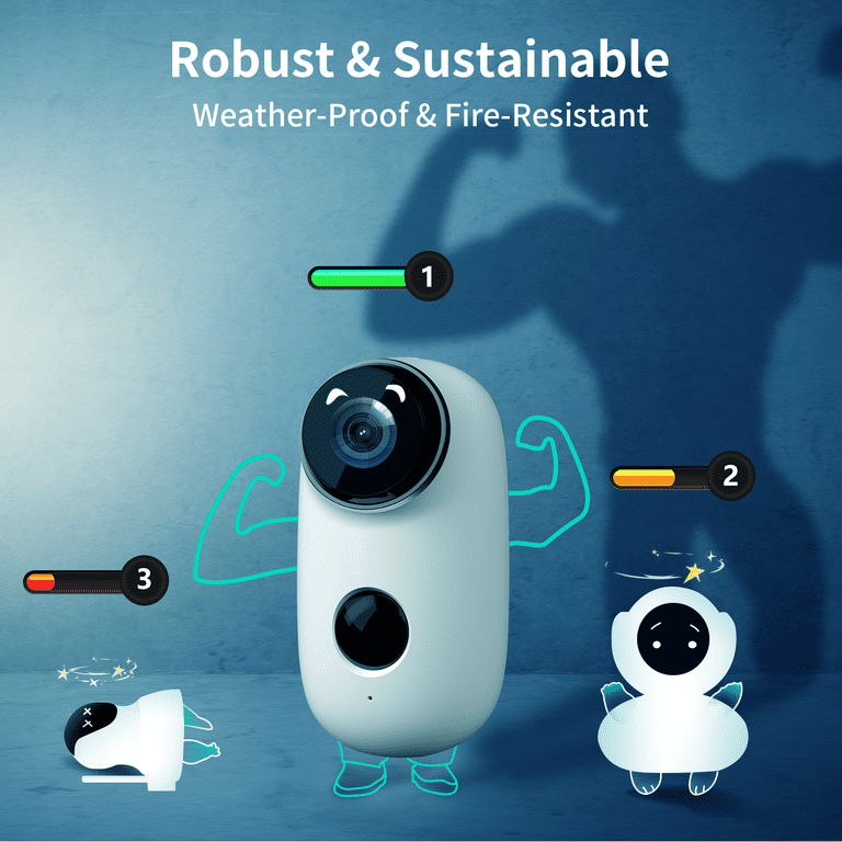 Caméra de Surveillance HeimVision HMD2 IP WiFi Extérieure sans Fil IP65  1080P Batterie Rechargeable, Waterproof Détection de Mouvement