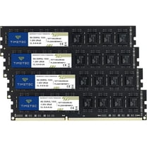 Timetec 32GB Kit (4x8GB) DDR3 1333MHz PC3-10600 Desktop RAM Memory, 240-Pin UDIMM, Non-ECC Unbuffered, 1.5V/1.35V CL9, Dual Rank 2Rx8