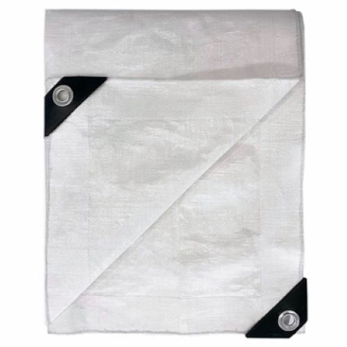 ITM HD-GT-FR-1220 12' ft x 20' ft White Heavy Duty Fire Resistant Tarp - Quantity of 1