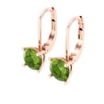 thumbnail image 2 of Clara Pucci 1Ct Natural Peridot Round Cut VVS1 Lever Back Drop Dangle 14k Solid hypoallergenic Gold Designer Earrings For August, 2 of 7