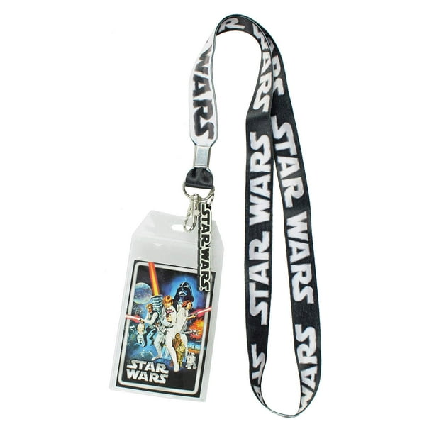 Lanyard Star Wars desmontable con soporte transparente para tarjetas de identificación
